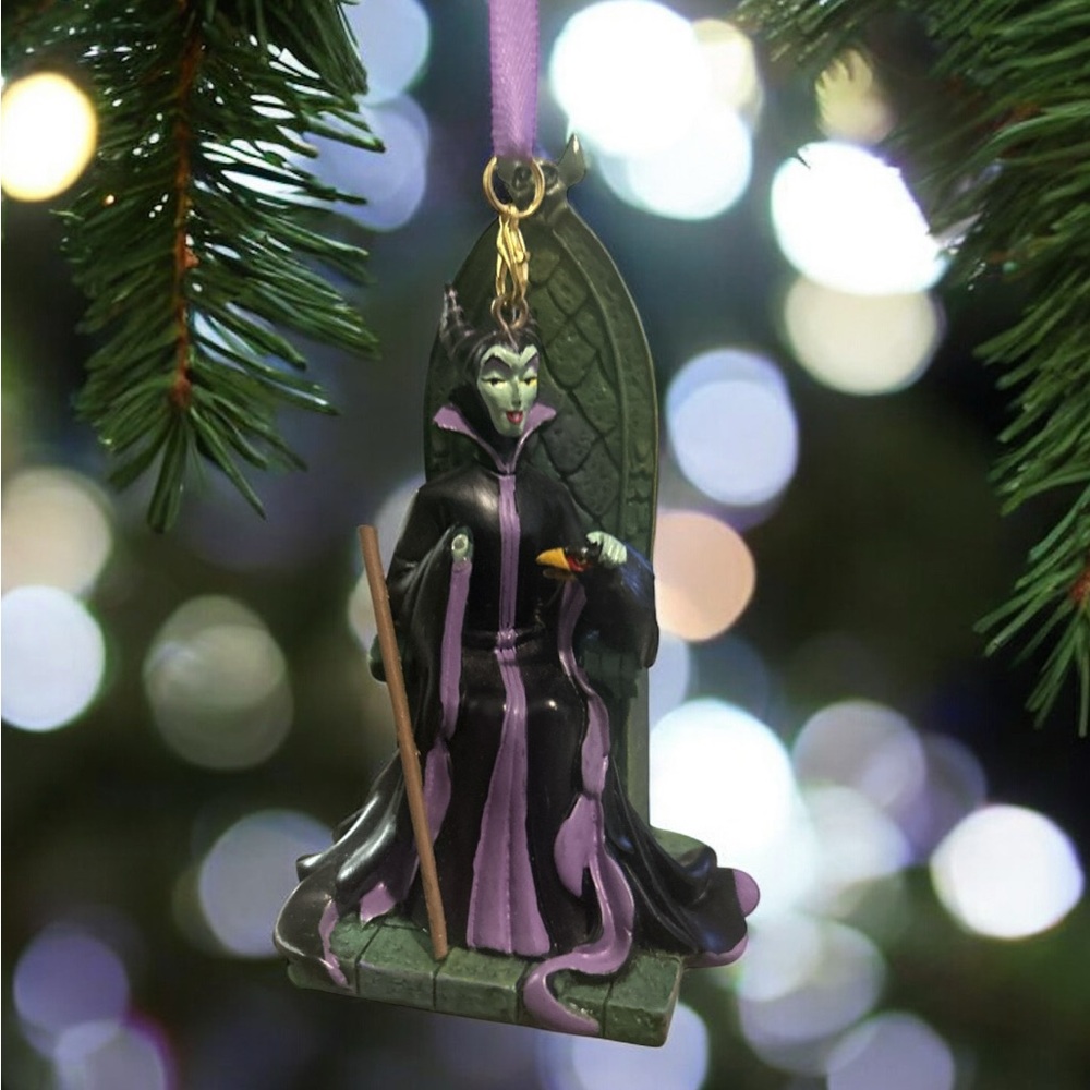 Maleficent Holiday Ornament - Black and Purple